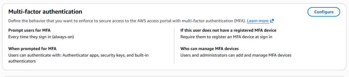 AWS MFA enforcement